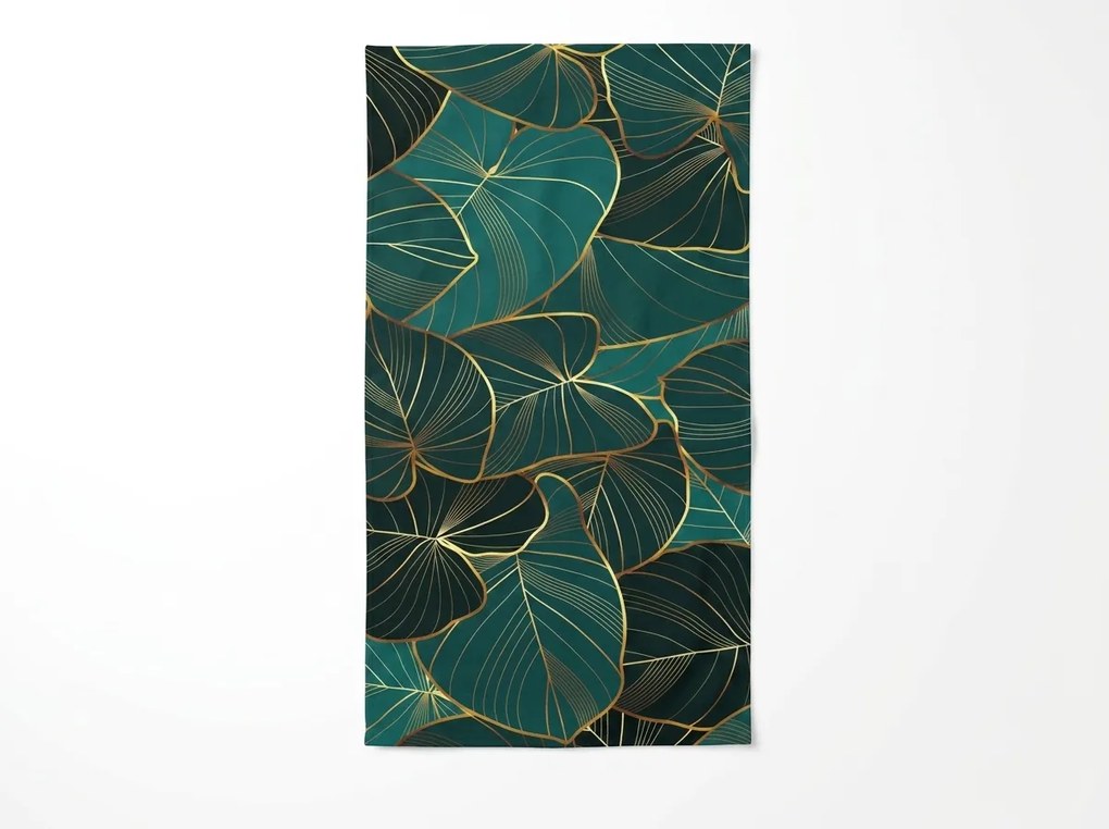 Szybkoschnący XXL ręcznik plażowy VERDARA zielony 150 x 210 cm, 100% mikrofibra