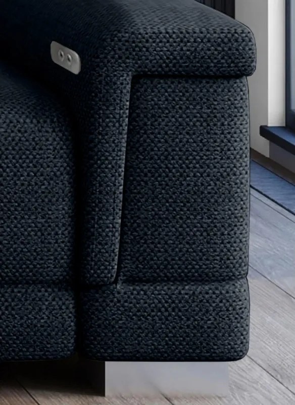 Narożnik CAMPO L z elektryczną regulacją siedziska Lewostronny w tkaninie MEMPHIS 20 WERSAL