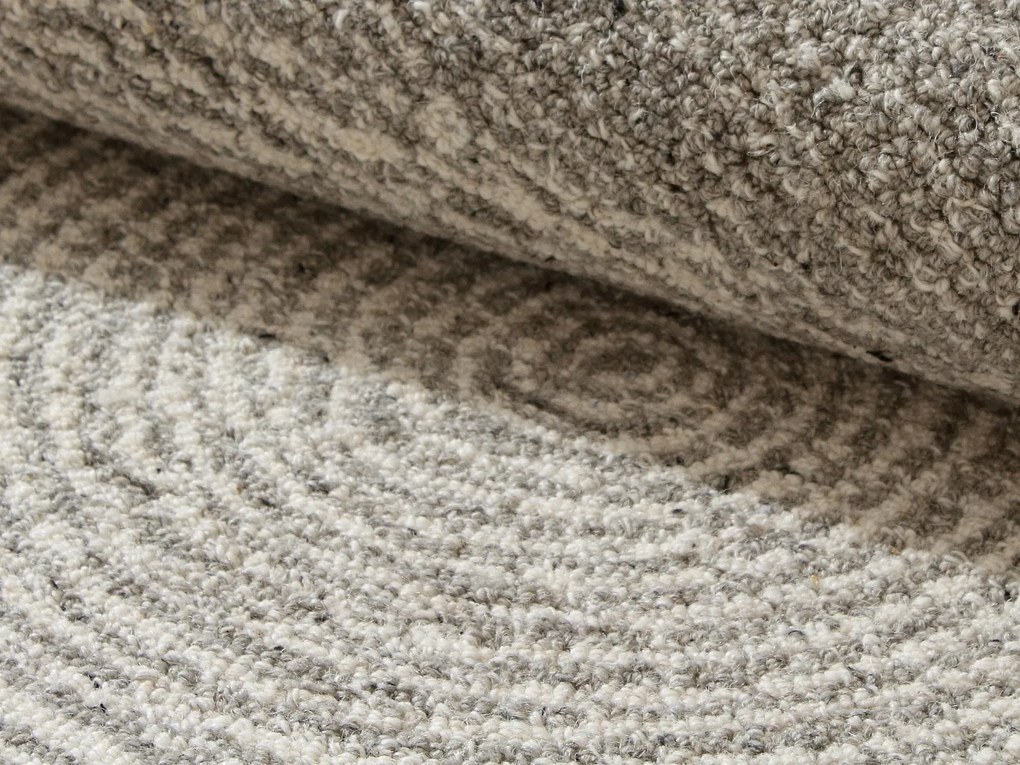 Dywan tuftowany 100% wełna - 200 x 290 cm - Szary - 1800g/m² - NELUNE