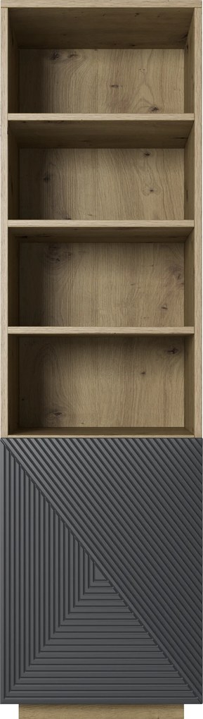 Regał Asha 50 cm z ryflowanym frontem - artisan / rivier stone mat