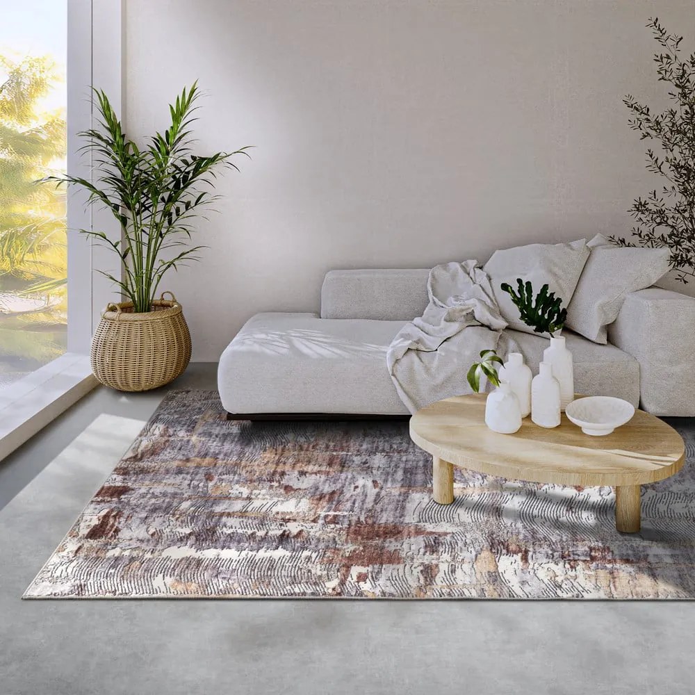 Szary dywan 200x290 cm Malard Copper Gold – Elle Decoration