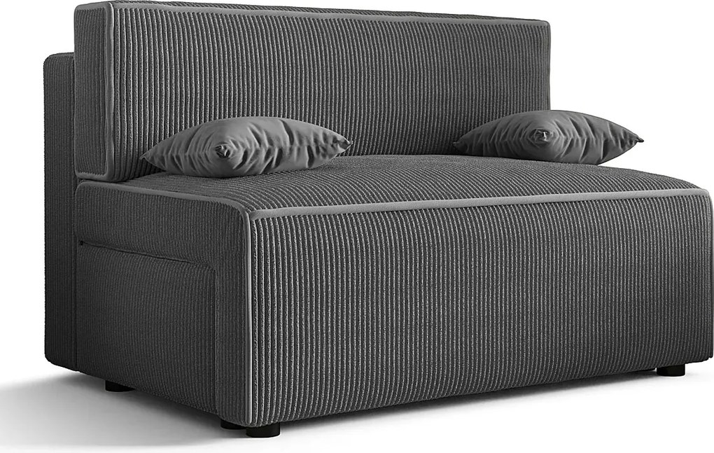Ciemnoszara sztruksowa sofa rozkładana T7-A38