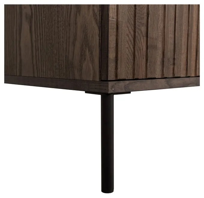 Brązowa szafka pod TV w dekorze jesionu 100x56 cm Gravure – WOOOD