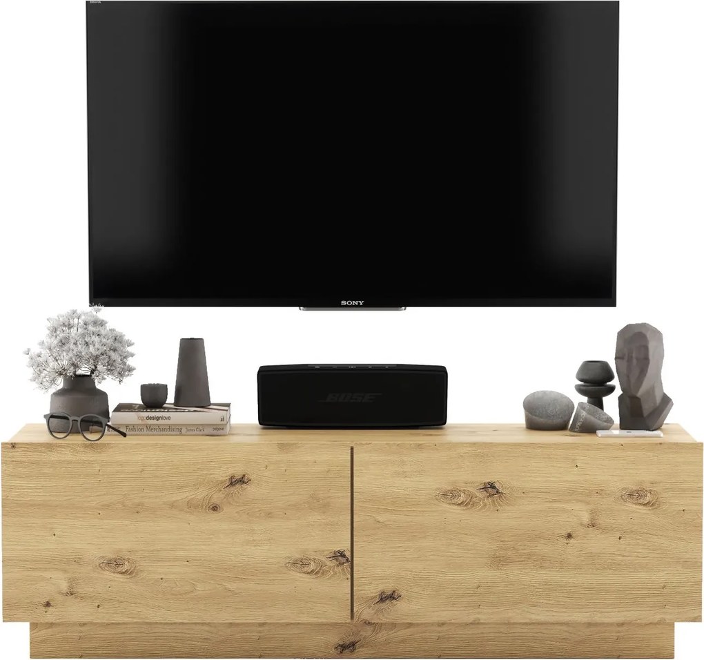 Dwudrzwiowa szafka RTV na cokole Enjoy dąb artisan