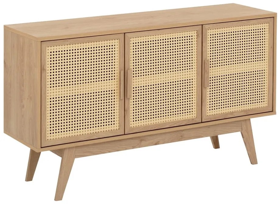 Niska komoda w dekorze dębu w naturalnym kolorze 128x75 cm Bridget – Støraa