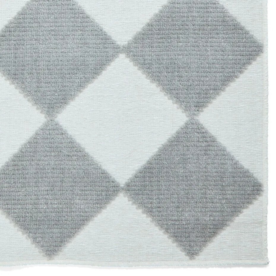 Biało-jasnoszary dywan odpowiedni do prania 200x290 cm Lyna Cream&amp;Grey – Think Rugs