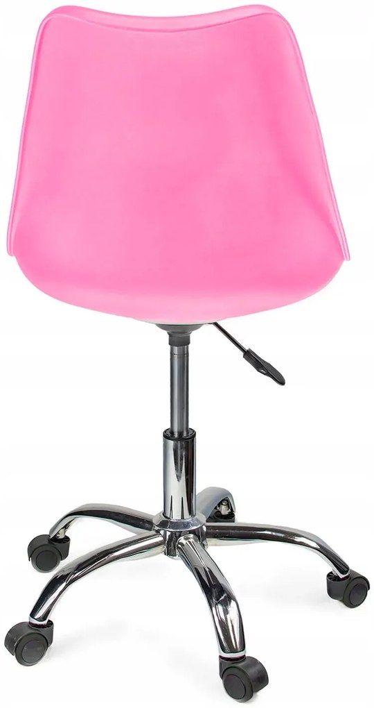 Różowe krzesło obrotowe do nauki F1-R00