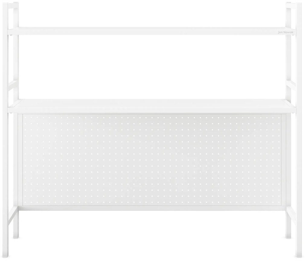 Metalowa nadstawka na biurko WENDY, 1150 x 980 x 220 mm, biała
