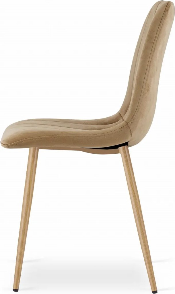 PROMOCJA Brązowe aksamitne krzesło LAVA II. jakość II