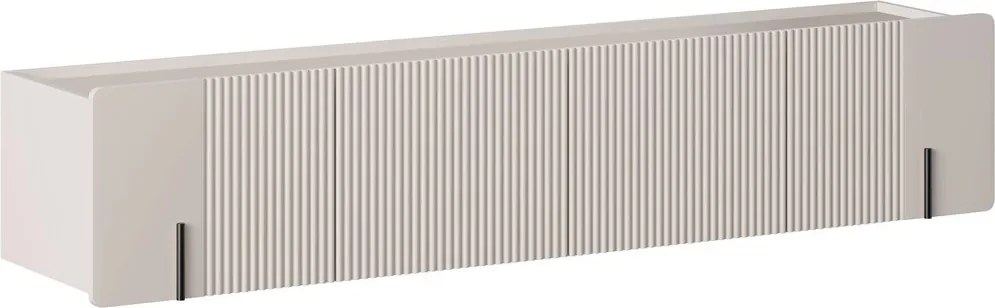 Szafka RTV Malmi 200 cm wisząca - kaszmir / czarny