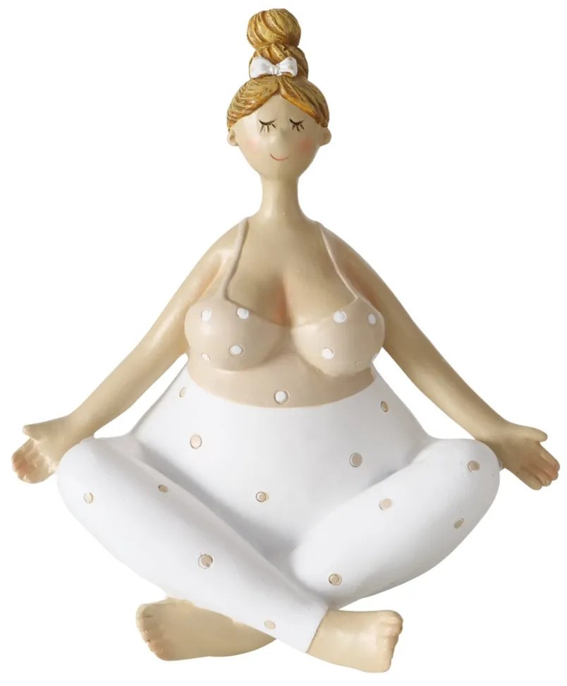 Figurka porcelanowa Joga, kobieta, 22 cm