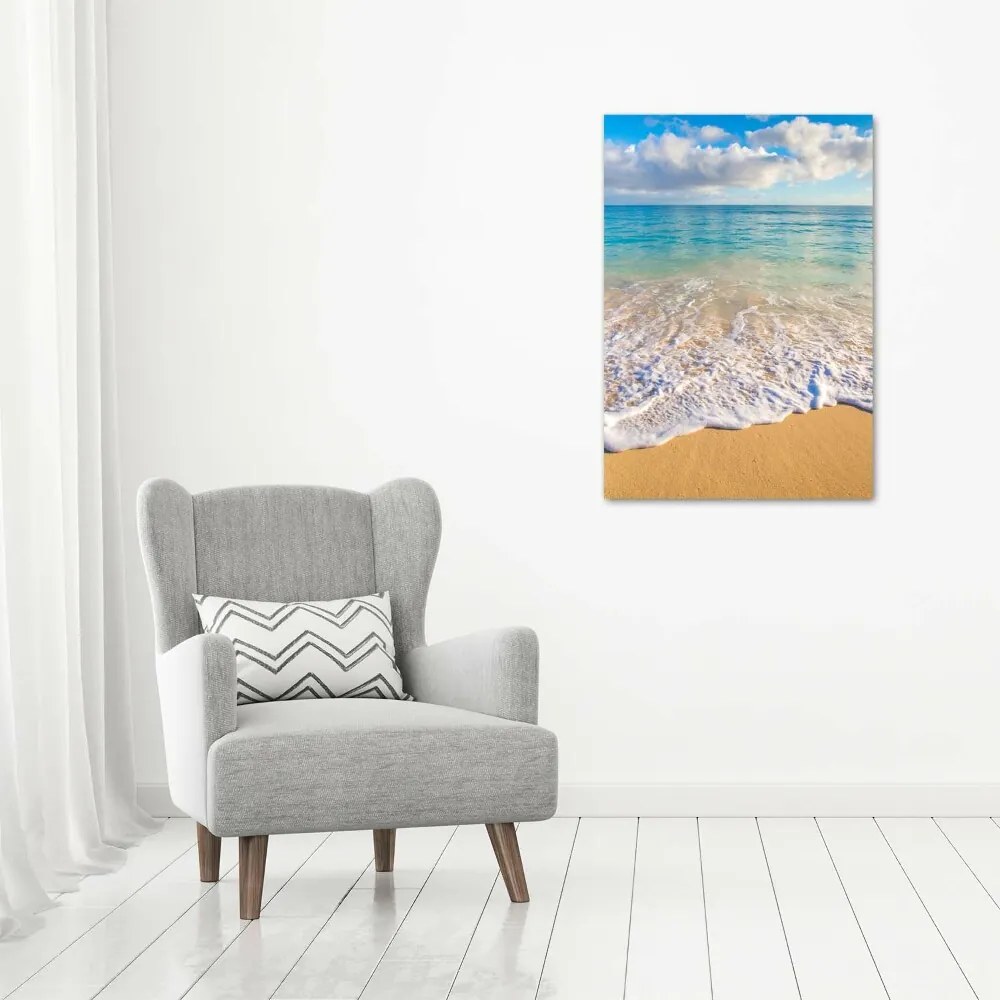 Foto obraz szklany pionowy Tropikalna plaża