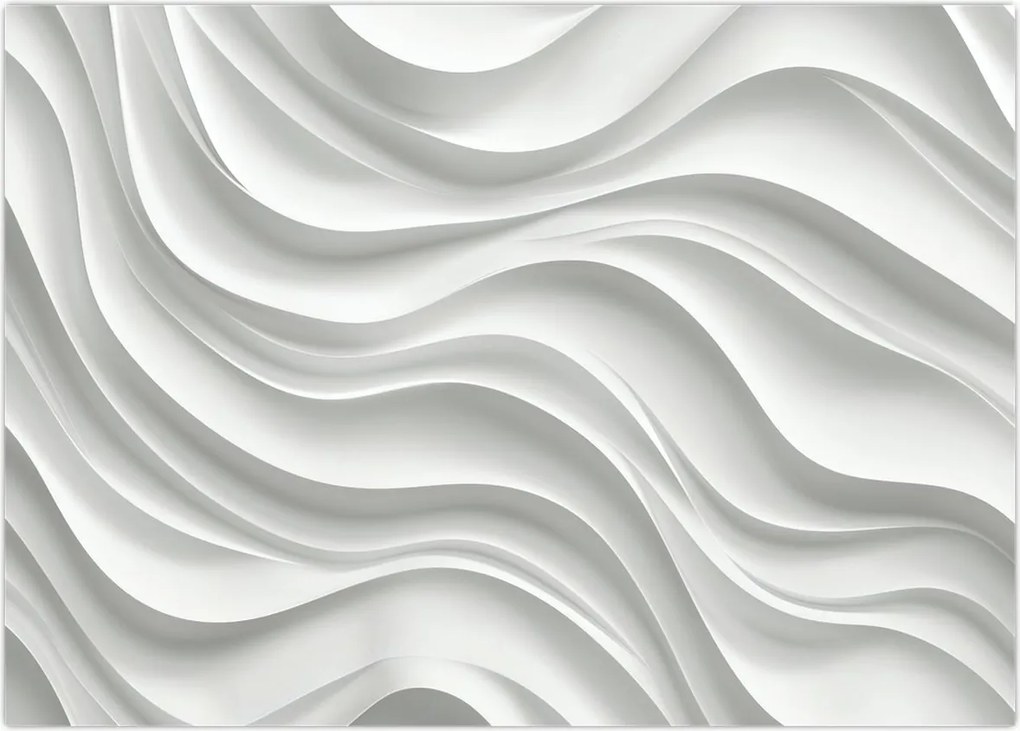Obraz - 3D białe fale (70x50 cm)
