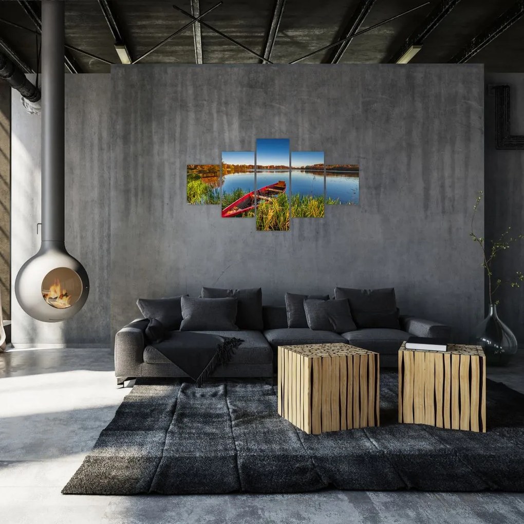 Obraz czerwonej kropki (125x70 cm)