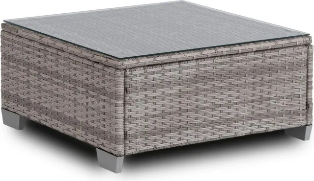 Zestaw Mebli Ogrodowych COLUMBUS Szary Modułowy Sofa Fotele Stolik Tarasowy Technorattan Nowoczesny