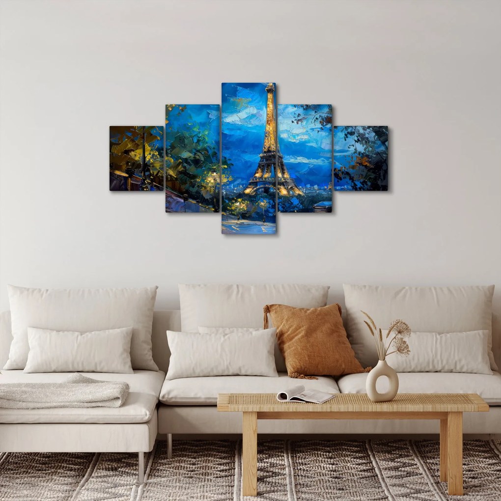 Obraz - Obraz olejny przedstawiający wieżę Eiffla (125x70 cm)