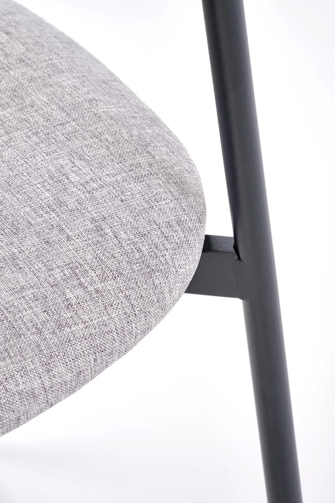 Zestaw stół + 4 krzesła, naturalny / czarny / popielaty DICKY