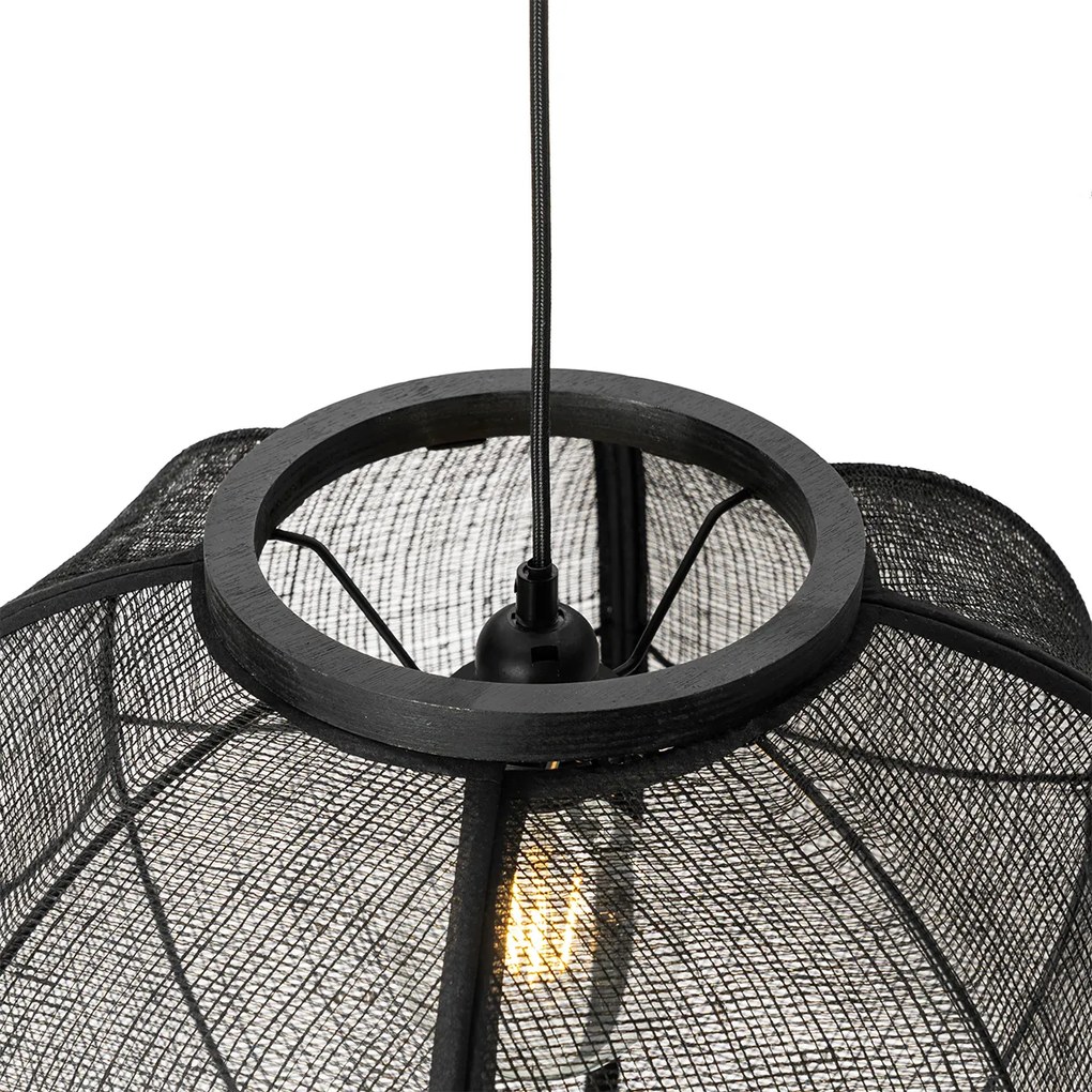 Orientalna lampa wisząca czarna 48 cm - RobKolonialny Oswietlenie wewnetrzne