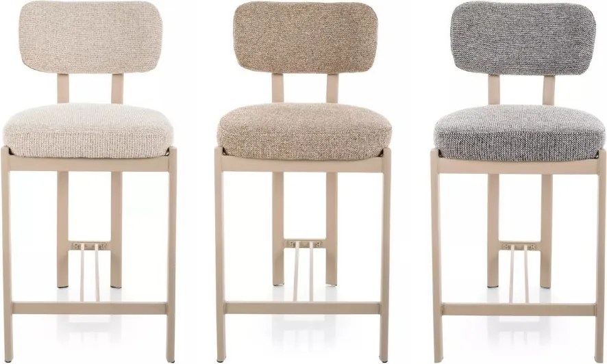 Tapicerowany hoker Misaki H-2 Signal, nogi kaszmirowe