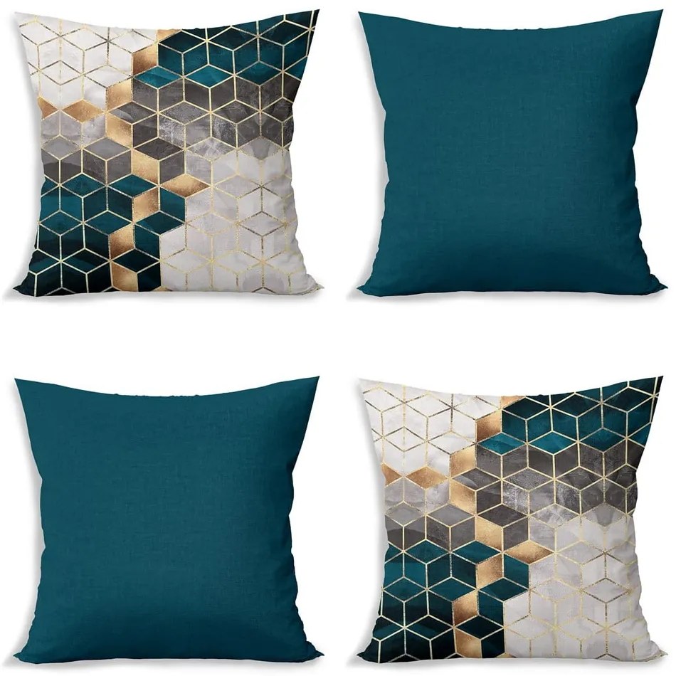 Poszewki na poduszki zestaw 4 szt. 43x43 cm Optic – Minimalist Cushion Covers