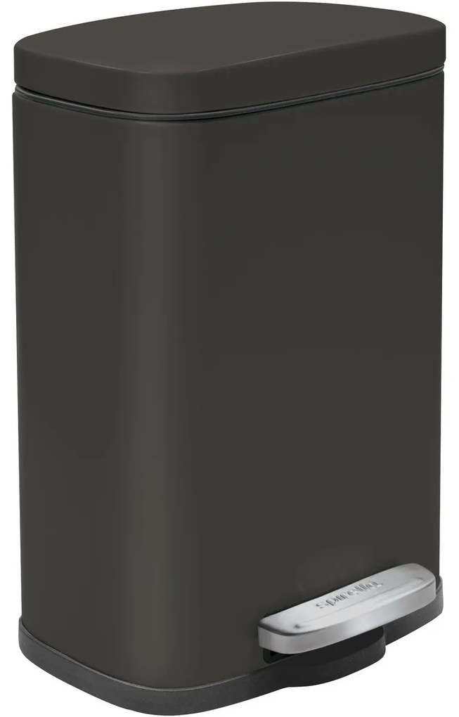 Spirella Kosz na śmieci z pedałem soft-close Akira 12 l, matowy czrny, 12 l