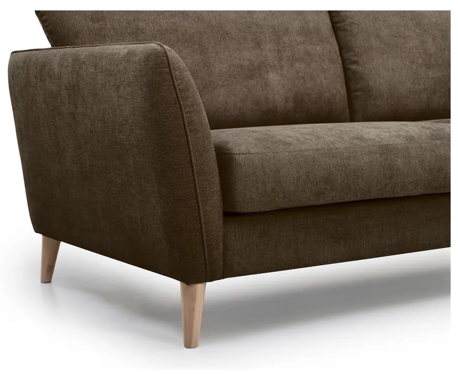 Brązowa sofa Scandic Paris, 206 cm
