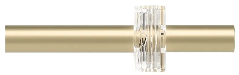 Stalowy regulowany karnisz w kolorze matowego złota 107 - 305 cm Flute – Umbra