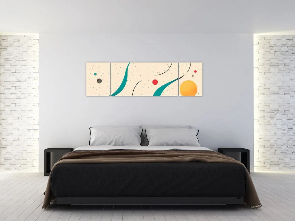 Obraz - Minimalistyczna kolorowa ilustracja (170x50 cm)
