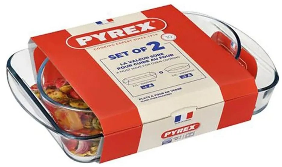ZESTAW 2 szt. naczyń żaroodpornych PYREX 2,7/2,2 l