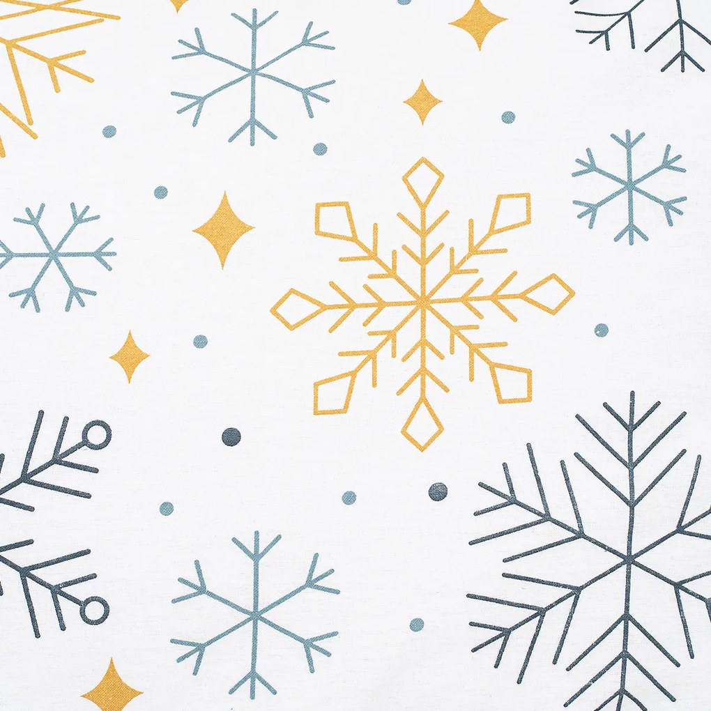 4Home Pościel flanelowa Frosty snowflakes, 140 x 220 cm, 70 x 90 cm
