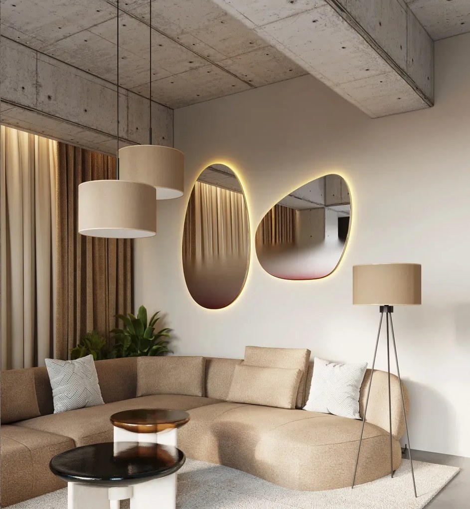 Nowoczesna wisząca lampa do salonu taupe S3-N22