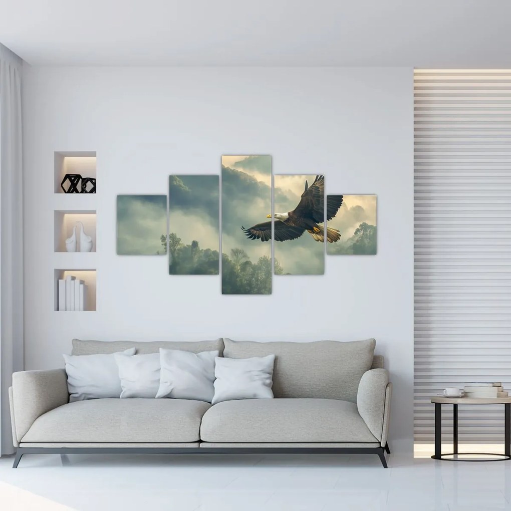 Obraz - Lecący orzeł (125x70 cm)