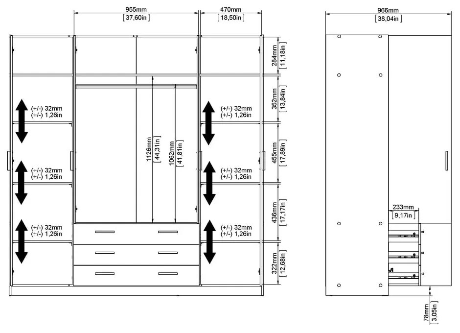 Szafa w dekorze dębu 196x200 cm Sprint – Tvilum