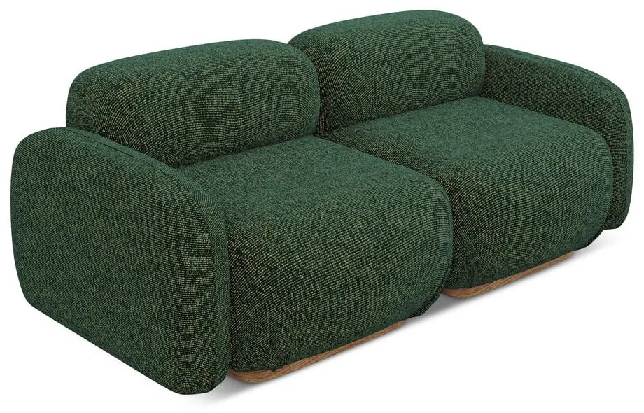 Ciemnozielona sofa modułowa 190 cm Ailani – Makamii
