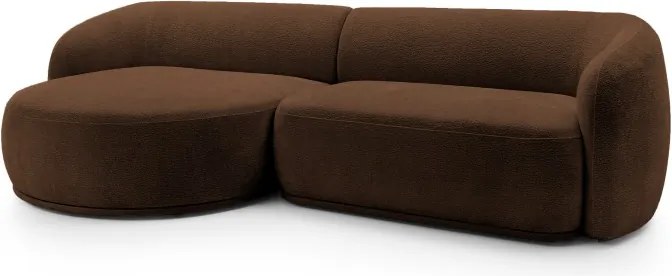 Narożnik NOBO Lewostronny system modułowy tkanina DressME 11 Brązowy