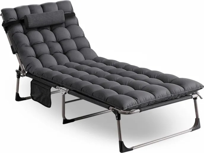 Leżak Ogrodowy VENUS 190x73 cm Szary
