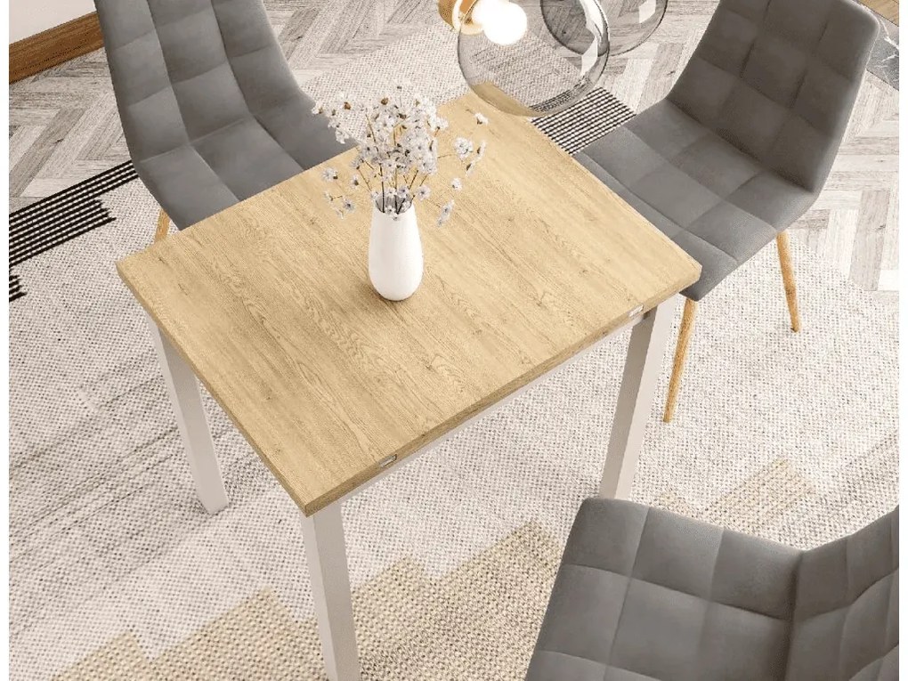 Stół jadalniany rozkładany FLIP 80(160)X80 cm, dąb Cremona Torro/kaszmir