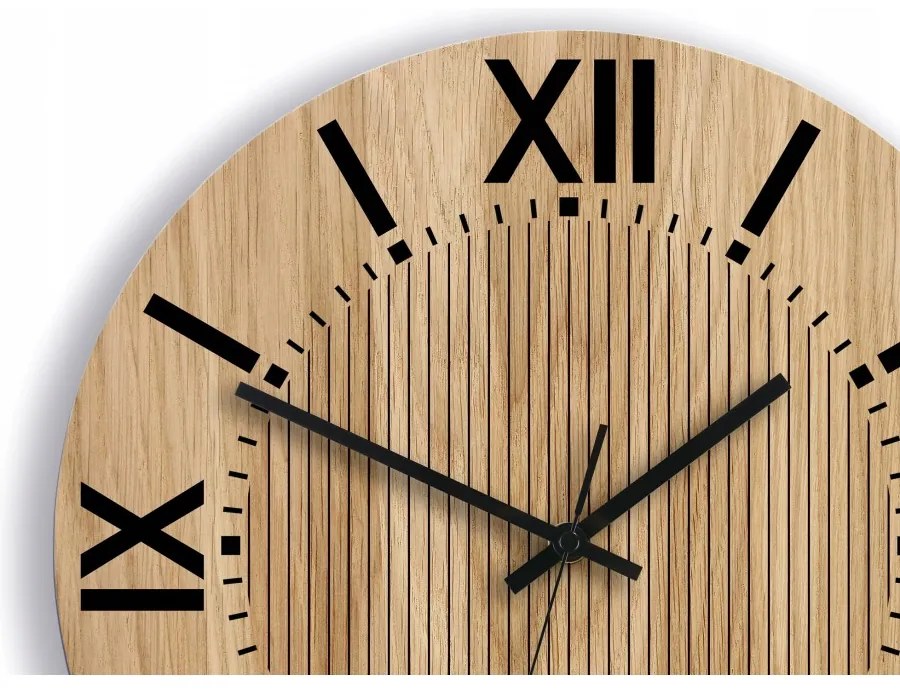 Zegar na ścianę nowoczesny drewniany z cichym mechanizmem okrągły solidny