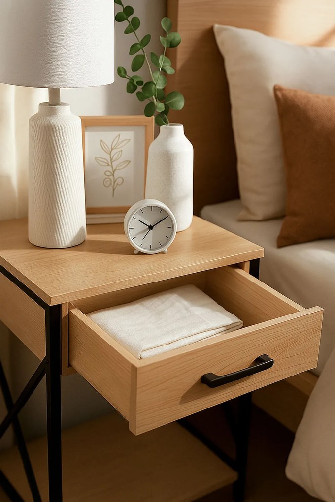 Stolik nocny Lesly z szuflad