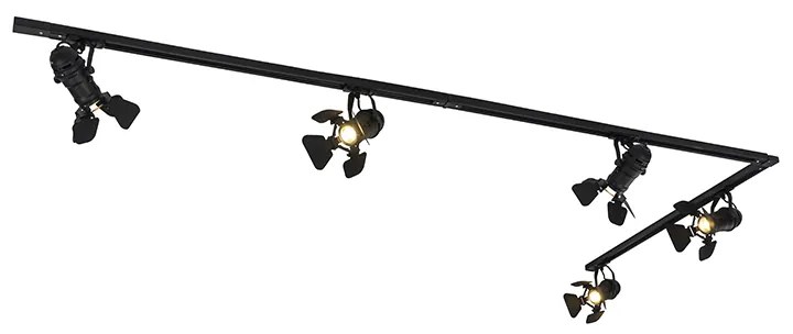 Inteligentny system szynowy czarny 5-świateł w tym Wifi GU10 - Movie