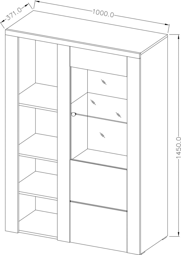 Komoda LARISSA 100 cm do Salonu Sypialni Odcienie szarości