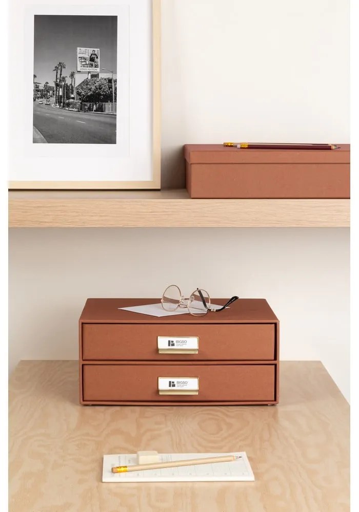 Kartonowy organizer z szufladką Birger Restore Paper Laminate – Bigso