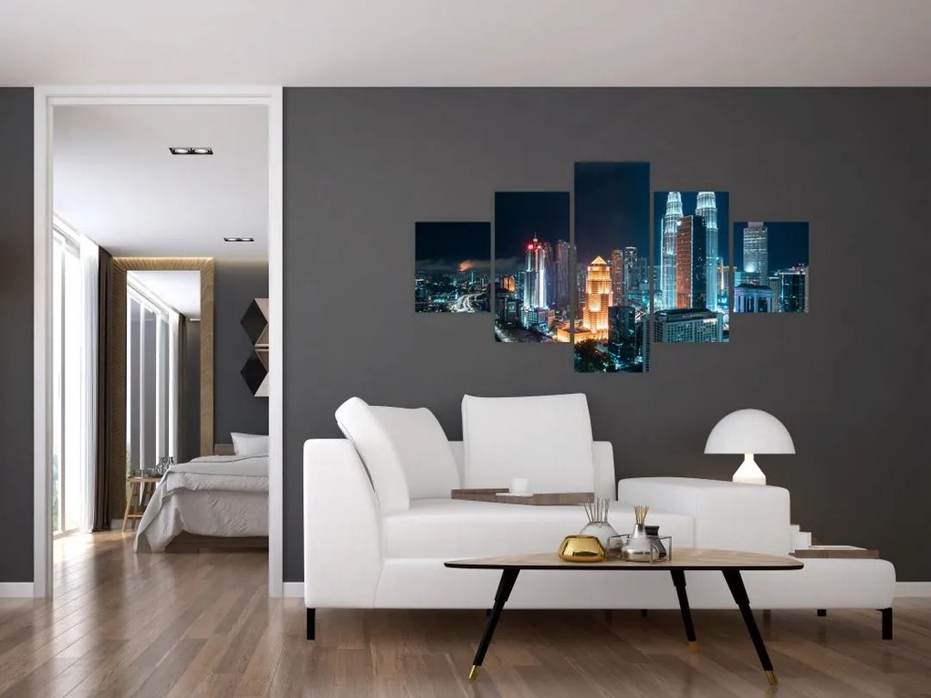 Obraz - Noc w Kuala Lumpur (125x70 cm)