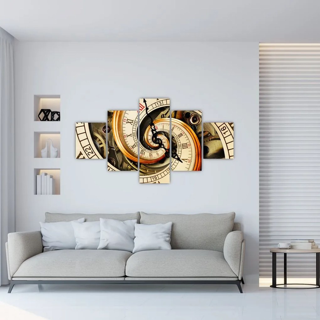 Obraz zegara (125x70 cm)