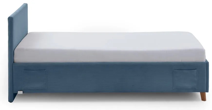 Niebieskie tapicerowane łóżko dziecięce bez stelaża 140x200 cm Cool – Meise Möbel