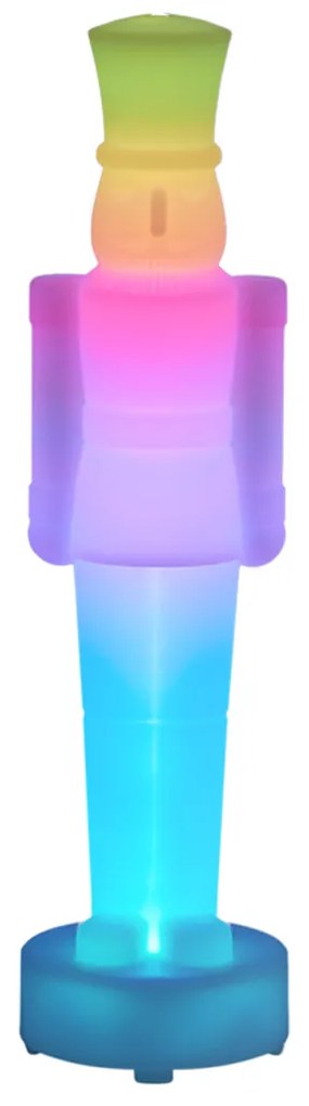 Świąteczna lampa stołowa biała z możliwością ściemniania LED i ładowania RGBW-IC - Nutcracker