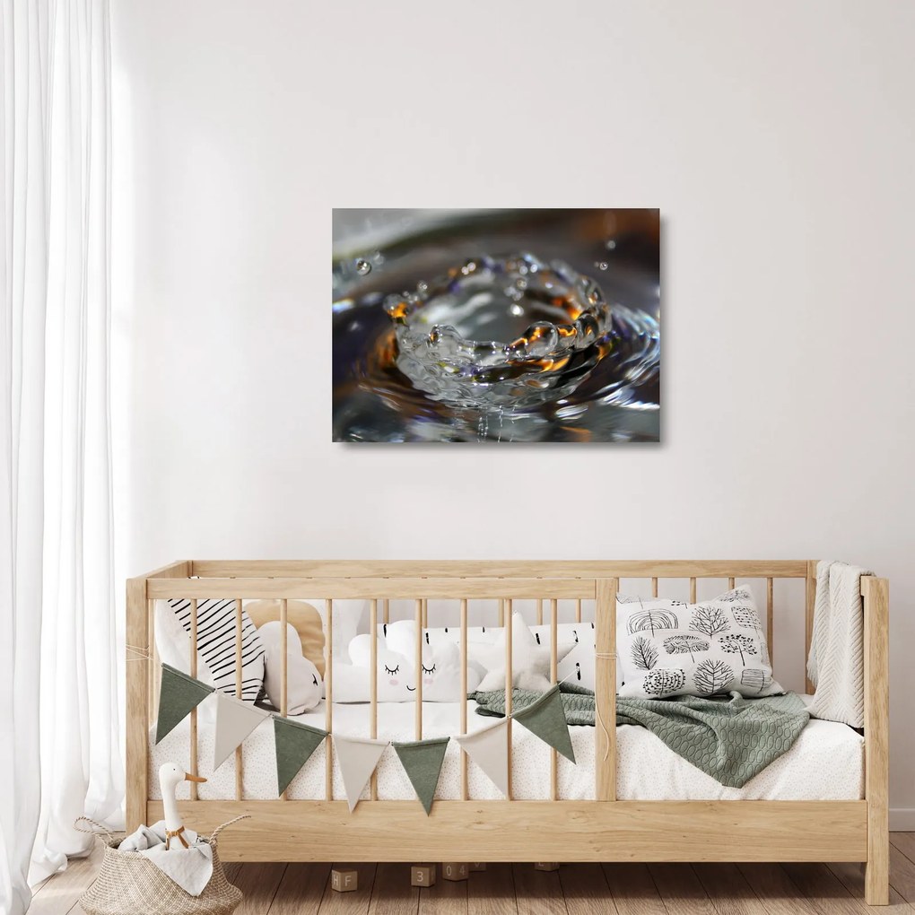 Obraz na szkle - bransoletka z kropel wody (70x50 cm)