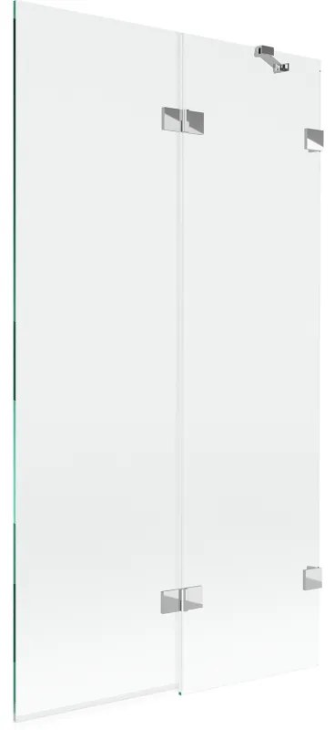 Mexen Lunar parawan nawannowy 2-skrzydłowy prawy 100 x 150 cm, transparent, chrom - 897-100-100-01-00-P