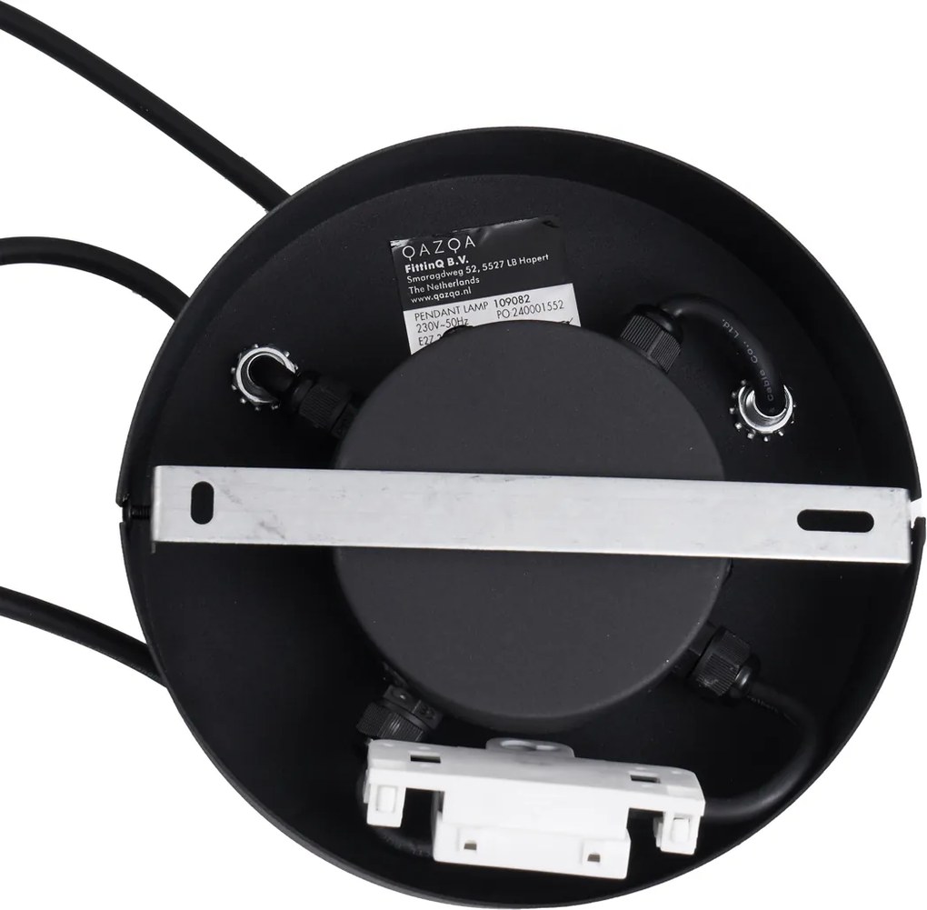 Zewnętrzna lampa wisząca czarna 3-punktowa IP44 - Cava