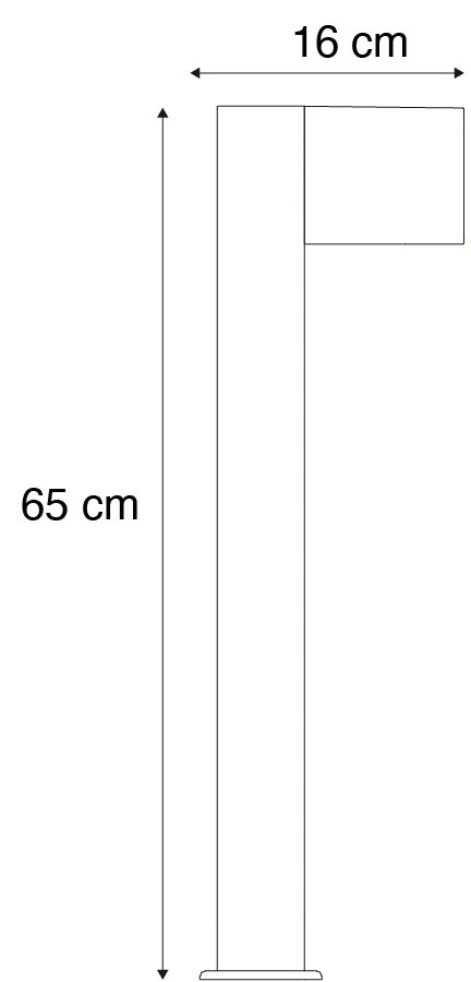 Lampa zewnętrzna aluminiowa z nadrukiem drewna z kolcem do ziemi i dławikiem kablowym 65 cm IP44 - Baleno